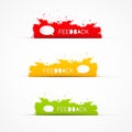 Colorful feedback icons