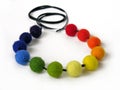 Colorful felt necklace Royalty Free Stock Photo