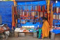 Colorful Female Necklace Vendor, India