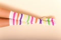 Colorful female socks Royalty Free Stock Photo