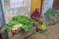 Colorful Female Vegetable Vendor, India