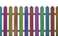 colorful fence background on white