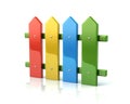 Colorful fence icon