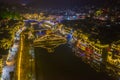 Colorful Fenghuang County at night