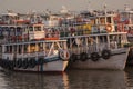 Colorful ferries near the Gateway to India Royalty Free Stock Photo