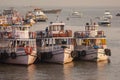 Colorful ferries near the Gateway to India Royalty Free Stock Photo