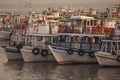 Colorful ferries near the Gateway to India Royalty Free Stock Photo