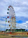 The colorful ferris wheel as a landmark in Pescara, Abruzzo, Italy