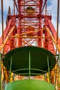 Colorful Ferris wheel in the autumn park. Royalty Free Stock Photo