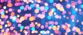 Colorful Festive abstract Background with bokeh lights Royalty Free Stock Photo