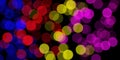 Colorful festive bokeh. Bright lights. Merry Christmas and happy New year. Background. Royalty Free Stock Photo