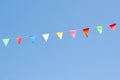 Colorful festive bunting flags