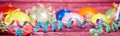 Colorful festive party or carnival banner