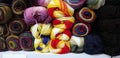 Colorful Fiber Fabric Cotton Rolls Textile Royalty Free Stock Photo