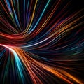 Colorful fibre optics - ai generated image