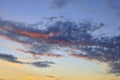 Colorful fiery clouds after sunset Royalty Free Stock Photo