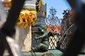 Golden detail of Beautiful Fountain SchÃÂ¶ner Brunnen, Nuremberg NÃÂ¼rnberger, Bavaria Bayern, Germany Deutschland