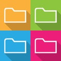 Colorful File Folder Vector EPS10, Great for any use. Royalty Free Stock Photo