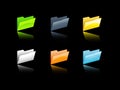 Colorful file folders Royalty Free Stock Photo