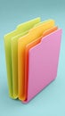 Colorful File Folders for Organizing Documents and Papers Royalty Free Stock Photo