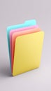 Colorful file folders stacked together for organization and storage Royalty Free Stock Photo