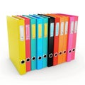 Colorful Office Lever Arch Files in a Row