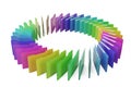 Colorful files on white background 3D illustration