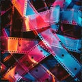 Colorful film frames background Royalty Free Stock Photo