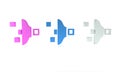 Colorful Filter setting icon isolated on white background. Minimalism concept. 3D render illustration