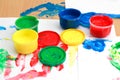 colorful finger paints Royalty Free Stock Photo