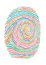 Colorful fingerprint