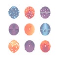 Colorful fingerprints icons - biometric info
