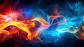 colorful fire in the form of a swirl abstract illustration