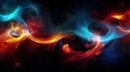 colorful fire in the form of a swirl abstract illustration