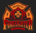 Colorful firefighter logotype Royalty Free Stock Photo