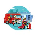 Colorful Firefighting Template Royalty Free Stock Photo