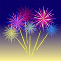 Colorful firework celebration.