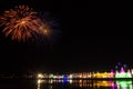 Colorful firework festival on SEA SALT