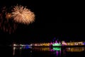Colorful firework festival on SEA SALT & LIGHT at Phetchaburi province