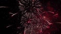 Colorful firework pyrotechnic show