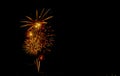 Colorful Fireworks On Black Background Royalty Free Stock Photo