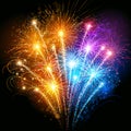 Colorful fireworks Royalty Free Stock Photo