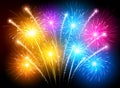 Colorful fireworks Royalty Free Stock Photo