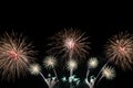 Colorful fireworks celebration at night background. Royalty Free Stock Photo