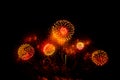 Colorful fireworks,A fireworks display against the night sky Royalty Free Stock Photo