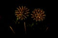 Colorful fireworks,A fireworks display against the night sky Royalty Free Stock Photo