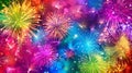 Colorful fireworks display against night sky Royalty Free Stock Photo