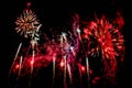 Colorful fireworks in Electric Ocean show at Seaworld 9