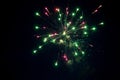 Colorful Fireworks Explosion in the Night Sky Royalty Free Stock Photo