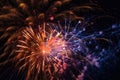 Colorful fireworks. Generative ai image. Royalty Free Stock Photo